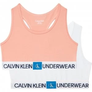 Calvin Klein 2 Pack BXB Bra Junior - Pink/White 0VM