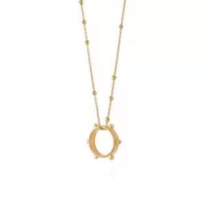 Daisy London Jewellery 18ct Gold Plated Sterling Silver Stacked Beaded Eternity Necklace 18Ct Gold Plate