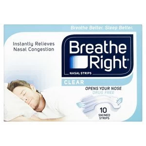Breath Right Nasal Strips Clear x 10