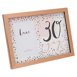4" x 6" - Luxe Rose Gold Birthday Frame - 30
