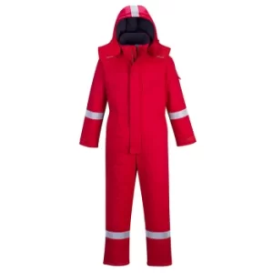 Biz Flame Mens Flame Resistant Antistatic Winter Overall Red Large 32"