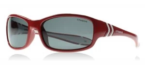 Polaroid Junior PLD8000/S Sunglasses Red / White T15 Polariserade 50mm
