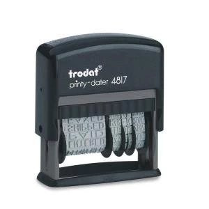 Trodat Printy 4817 Dial A Phrase Self inking Dater Stamp Black T4817