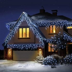 480 LED Snowing Icicle Christmas Lights - White.