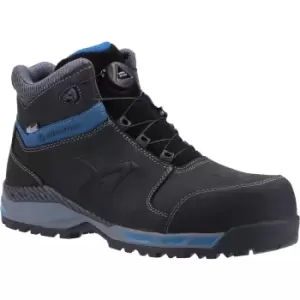 Albatros Mens Tofane CTX Mid S3 Leather Safety Boots (8 UK) (Black/Blue)