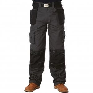 Apache Mens Holster Pocket Trousers Black / Grey 32" 33"
