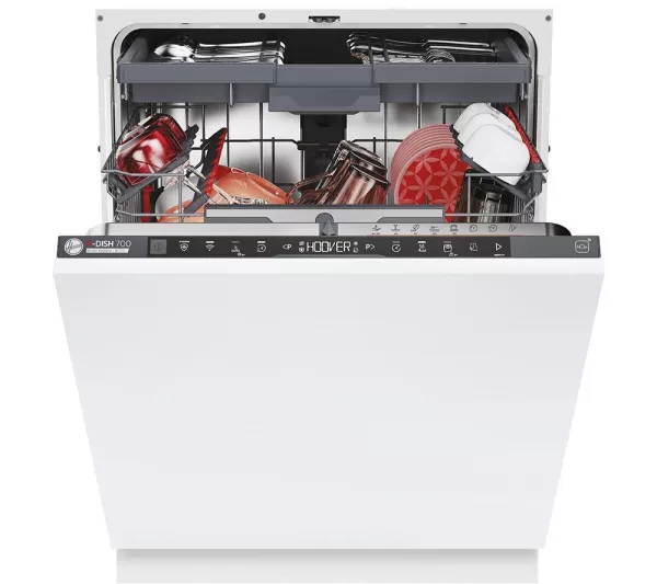 HOOVER HI6C4S1PTA-80 Full Size Fully Integrated WiFi-enabled Dishwasher