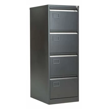 Bisley 4 Drawer Contract Steel Filing Cabinet - Black