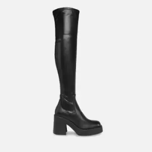 Steve Madden Clifftop Faux Leather Heeled Knee Boots - UK 6