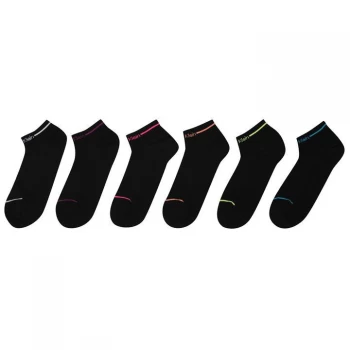 Calvin Klein 6 Pack Trainer Socks Ladies - Black