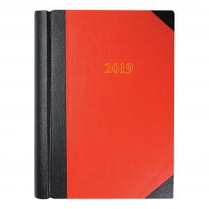 Collins 42 Series A4 2019 Luxury 2 Pages to a Day Diary 42 Red 2019