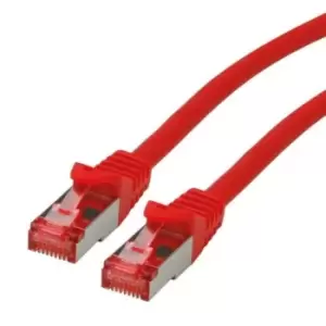 Roline Red Cat6 Cable, S/FTP, Male RJ45, Terminated, 500mm