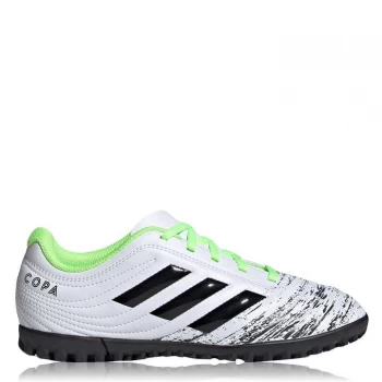 adidas Copa 20.4 Childrens Astro Turf Trainers - White/Blk/Green