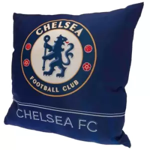 Chelsea FC Crest Filled Cushion (One Size) (Royal Blue/White)