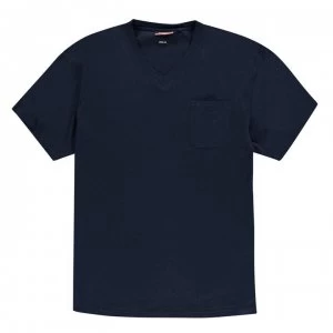 Pierre Cardin Plus Size V Neck T Shirt Mens - Navy