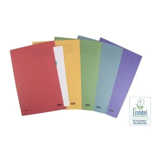 Elba Foolscap Square Cut Folder Recycled Mediumweight 285gsm 32mm Assorted Pack of 25