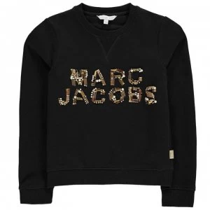 Marc Jacobs Children Girls Sequin Logo Sweatshirt - Black 09B