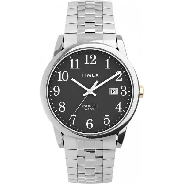 Timex Watches Gents Easy Reader Silver-Tone Watch TW2V40200