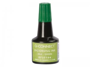 Q-Connect Green Endorsing Ink 28ml (Pack of 10)