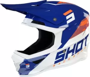 Shot Furious Camo Motocross Helmet, blue-orange, Size XL, blue-orange, Size XL