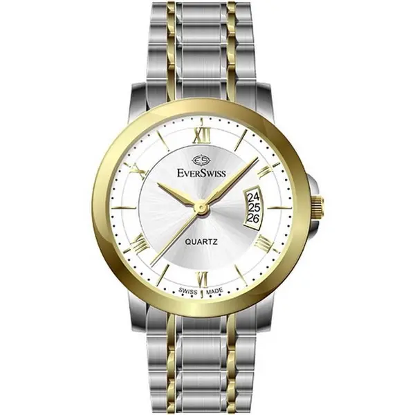 EverSwiss Ladies EverSwiss Classic Watch One Size Two-Tone Gold and Silver 41832690000
