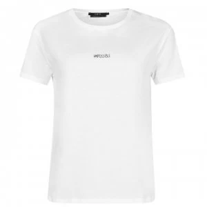 SET Scroll Writing T Shirt - 1000 Bri White
