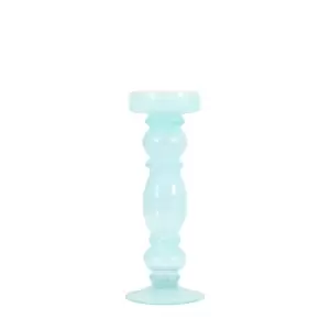 Gallery Interiors Bob Candlestick in Ice Blue / Small
