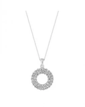 Simply Silver Circle Pendant Necklace