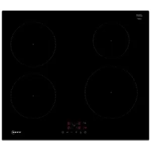 Neff T36FBE1L0 N30 Built In 60cm 4 Zone Induction Hob in Black Glass
