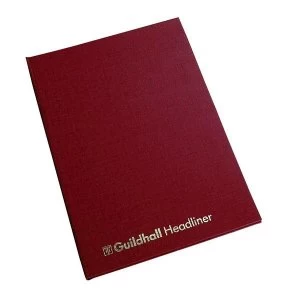 Guildhall 38 Series Headliner Account Book with 12 Cash Columns and 80 Pages Maroon