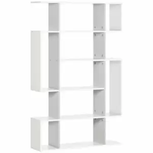 HOMCOM Freestanding Modern 5-tier Bookshelf With 13 Open Shelves White