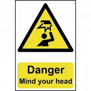 Scan Danger Mind Your Head Sign 200mm 300mm Standard