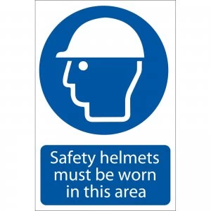 Draper Safety Helmets Must Be Worn In This Area Sign 200mm 300mm Standard