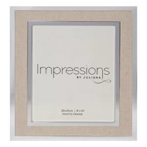 8" x 10" IMPRESSIONS? Silver Finish Frame with Canvas Border