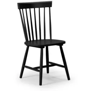 Clementine Wooden Spindle Back Dining Room Chair Black - Set Of 4