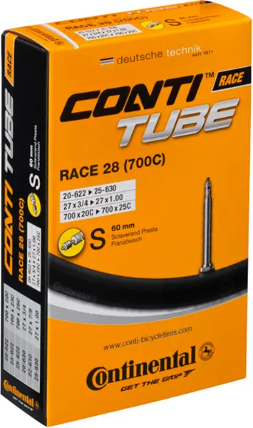 Continental Race 28" Wide 700x25/32C Presta Inner Tube 60mm