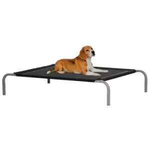 PawHut Elevated Cooling Pet Bed for Large/Medium Sized Dogs (110 x 75 x 20 cm) - Black