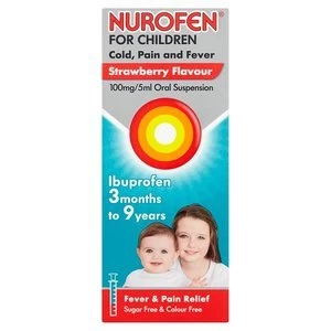 Nurofen Children Cold, Pain & Fever Strawberry Flavour 100ml