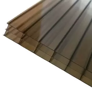 Axiome Bronze Effect Polycarbonate Multiwall Roofing Sheet (L)3M (W)690mm (T)16mm