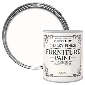 Rust-Oleum Chalk white Chalky effect Matt Furniture Paint 125ml