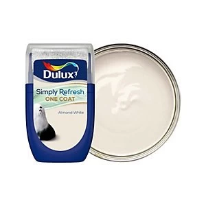 Dulux Simply Refresh One Coat Almond White Matt Emulsion Paint 30ml