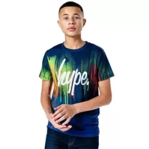 Hype Drip T-Shirt Junior Boys - Blue
