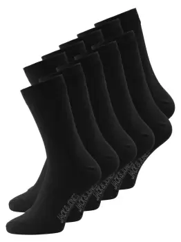 JACK & JONES 10-pack Plain Socks Men Black
