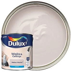 Dulux Walls & Ceilings Mellow Mocha Matt Emulsion Paint 2.5L
