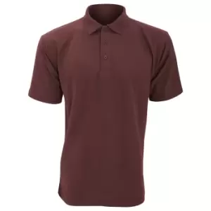 UCC 50/50 Mens Plain PiquA Short Sleeve Polo Shirt (4XL) (Burgundy)