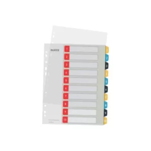 Cosy 1-10 Printable Index, Pp 10 Coloured Tabs Printed 1-10, A4 Maxi Format