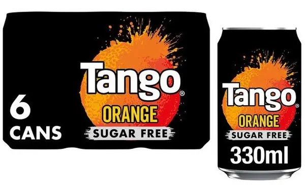 Tango Orange Sugar Free 330ml Cans 6 Pack