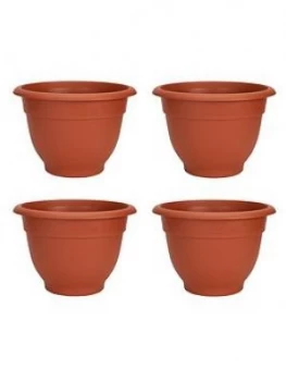 Wham Set Of 4 Terracotta Colour 48Cm Round Bell Planters