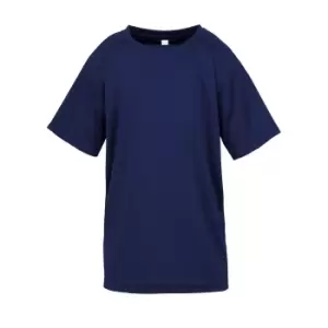 Spiro Chidlrens/Kids Impact Performance Aircool T-Shirt (5-6 Years) (Navy)
