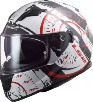 LS2 FF320 Stream Evo Tacho Helmet, black-white-red Size M black-white-red, Size M